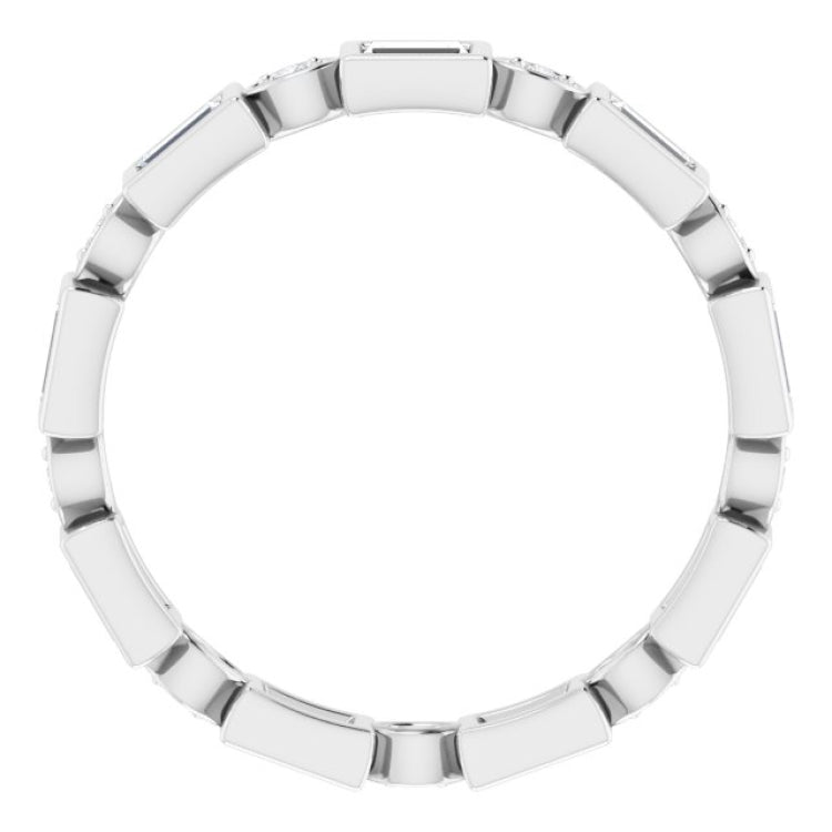 Platinum 3/4 CTW Natural Diamond Eternity Band Size 7