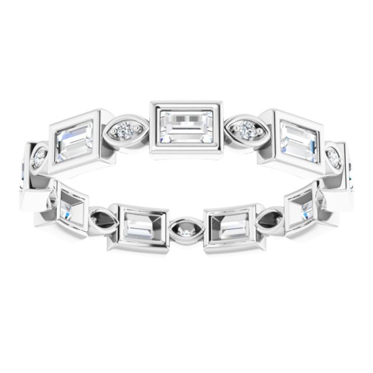 Platinum 3/4 CTW Natural Diamond Eternity Band Size 7