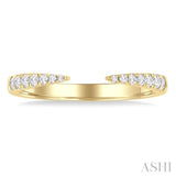 1/5 ctw Graduated Round Cut Diamond Claw Open Fashion Ring in 14K Yellow Gold