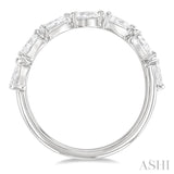 1 Ctw East-West Pear Shape Diamond Fashion Band in 14K White Gold