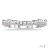 1/3 Ctw Round Cut Diamond Wedding Band in 14K White Gold
