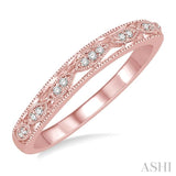 1/20 ctw Round Cut Diamond Wedding Band in 14K Rose Gold