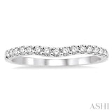 1/4 Ctw Round Cut Diamond Wedding Band in 14K White Gold
