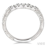 1/5 Ctw Round Cut Diamond Wedding Band in 14K White Gold
