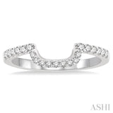 1/3 Ctw Round Cut Diamond Wedding Band in 14K White Gold