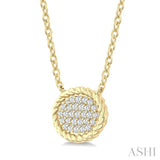 .20CTRDDM PAVE OVAL ROPE PD YG 10K-G+CH*