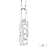 1/3 ctw Diamond Emotion Pendant in 14K White Gold with Chain
