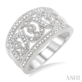 1/6 ctw Round Cut Diamond Fashion Ring in Sterling Silver