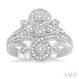 1/6 ctw Round Cut Diamond Fashion Ring in Sterling Silver