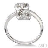 1/20 ctw Round Cut Diamond Ring in Sterling Silver