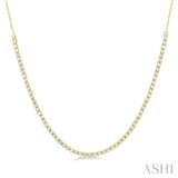 1 Ctw Round Cut Diamond Halfway Tennis Necklace in 14K Yellow Gold