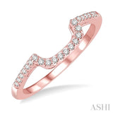 1/5 Ctw Round Cut Diamond Wedding Band in 14K Rose Gold