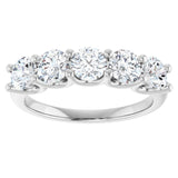 Platinum 1 1/2 CTW Natural Diamond Anniversary Band