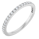 Platinum 1/5 CTW Natural Diamond French-Set Anniversary Band