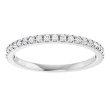 Platinum 1/5 CTW Natural Diamond French-Set Anniversary Band