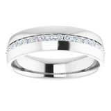 Platinum 3/8 CTW Lab-Grown Diamond Band