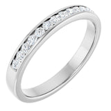 14K White Gold 3/8 CTW Natural Diamond Band