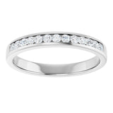14K White Gold 3/8 CTW Natural Diamond Band