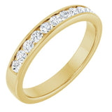 14K Yellow Gold 5/8 CTW Natural Diamond Band