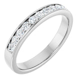 Platinum 5/8 CTW Natural Diamond Band