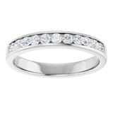 Platinum 5/8 CTW Natural Diamond Band
