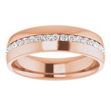 14K Rose Gold 3/8 CTW Natural Diamond Band