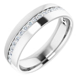 14K White Gold 3/8 CTW Natural Diamond Band