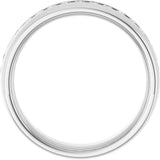 14K White Gold 1/2 CTW Natural Diamond Band