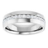 14K White Gold 1/2 CTW Natural Diamond Band