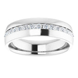 14K White Gold 1/2 CTW Natural Diamond Band