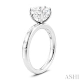 1/6 Ctw Round Shape Round Cut Diamond Semi-Mount Engagement Ring in 14K White Gold