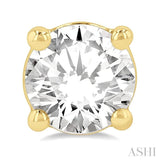 1 1/4 Ctw Round Cut Diamond Stud Earring in 14K Yellow Gold