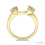 1/8 Ctw Round Cut Diamond Wrap Ring in 14K Yellow Gold