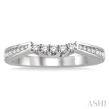 1/4 Ctw Round Cut Diamond Wedding Band in 14K White Gold