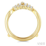 3/8 Ctw Marquise, Pear and Round Cut Diamond Chevron Insert Ring in 14K Yellow Gold