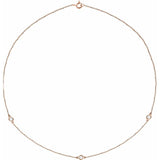 14K Rose Gold 1/3 CTW Natural Diamond 3-Station 18" Necklace