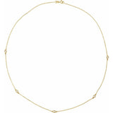 14K Yellow Gold 3/4 CTW Natural Diamond 5-Station 18