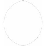 14K White Gold 1 3/4 CTW Natural Diamond 7-Station 24" Necklace