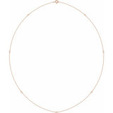 14K Rose Gold 1/4 CTW Natural Diamond 7-Station 24" Necklace