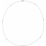 Sterling Silver 1/4 CTW Natural Diamond 7-Station 24" Necklace