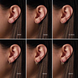 Platinum Hinged 12.5 mm Hoop Earrings