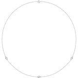 14K White Gold 1/4 CTW Lab-Grown Diamond 3-Station 18