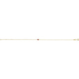 14K Yellow Gold Natural Pink Tourmaline Bezel-Set Solitaire 6 1/2-7 1/2" Bracelet