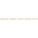 14K Yellow Gold 6.2 mm Paperclip-Style 7" Chain