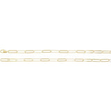 14K Yellow Gold 6.2 mm Paperclip-Style 18" Chain