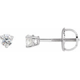 14K White Gold .03 CTW Natural Diamond Earrings