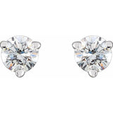 14K White Gold .03 CTW Natural Diamond Earrings
