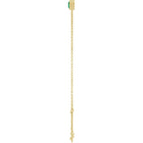 14K Yellow Gold Lab-Grown Emerald 6 1/2-7 1/2" Bracelet