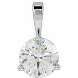 Sterling Silver 5/8 CT Lab-Grown Diamond Pendant