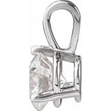Sterling Silver 5/8 CT Lab-Grown Diamond Pendant